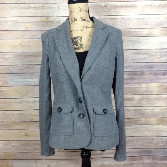 ❗SOLD❗CAbi blazer jacket wool blend felted ribbed - Picture 3 of 8